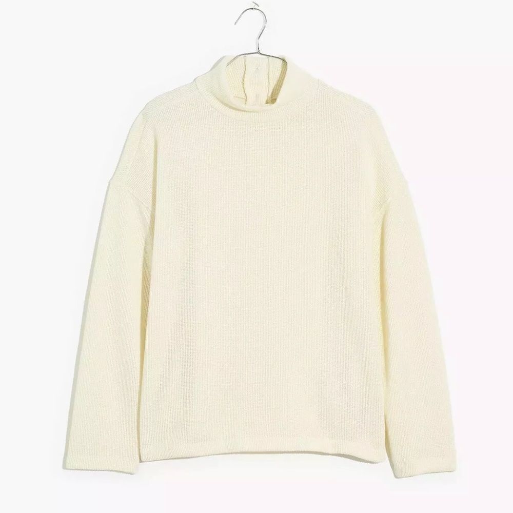 Madewell Mockneck Button-Back Top